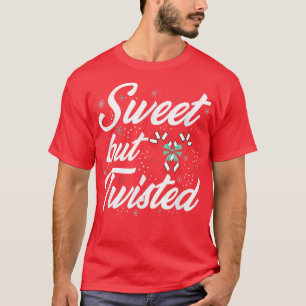 funny sweet but twisted candy can Christmas Design T-Shirt