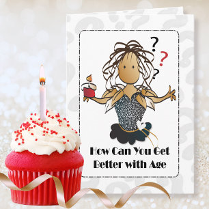 Funny Sweet Personalised Cartoon For Her Birthday  Card