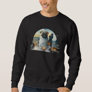 Funny & Sweet Pug is wild at Christmas  1 Sweatshirt
