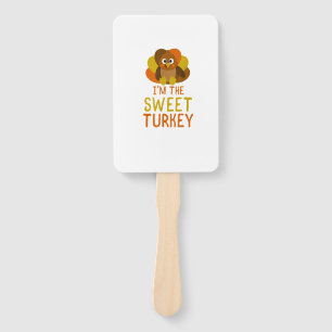 Funny Sweet Turkey Family Matching Thanksgiving  Hand Fan
