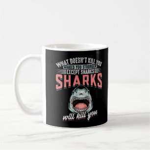 Funny Swimmer Humour Shark Joke Coffee Mug