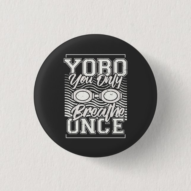 Funny Swimming 3 Cm Round Badge (Front)