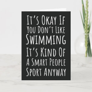 Funny Swimming Cards Humourous Humour Swimmer