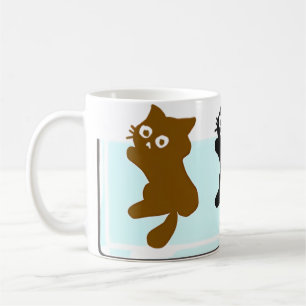 Funny Swimming Cats , Cute Cat Illustration  Coffee Mug