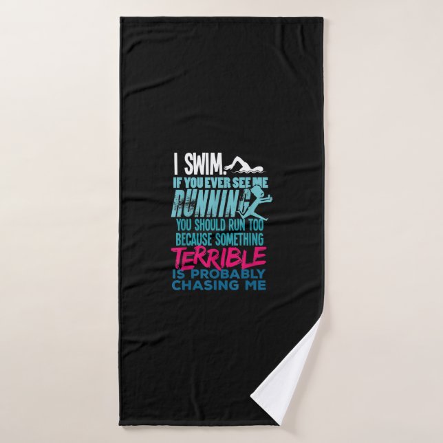 Funny Swimming Gift  A Swimmer Bath Towel (Bath Towel)