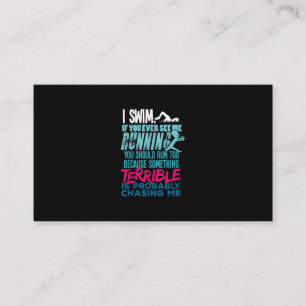 Funny Swimming Gift  A Swimmer Enclosure Card
