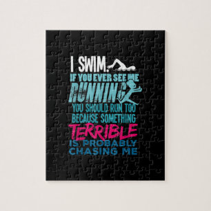 Funny Swimming Gift A Swimmer Jigsaw Puzzle