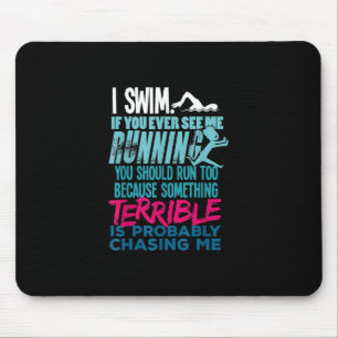 Funny Swimming Gift  A Swimmer Mouse Pad