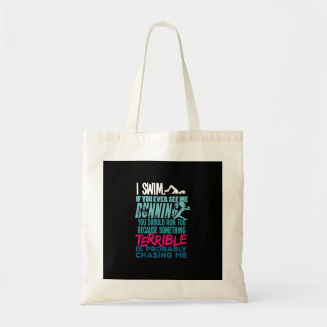 Funny Swimming Gift  A Swimmer Tote Bag (Front)