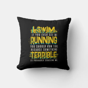 Funny Swimming Gift For Swimmer Cushion