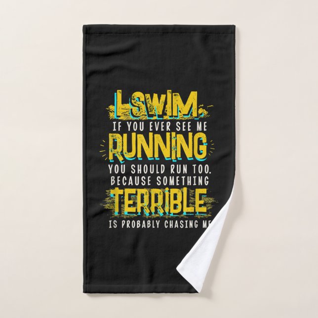 Funny Swimming Gift For Swimmer Hand Towel (Hand Towel)