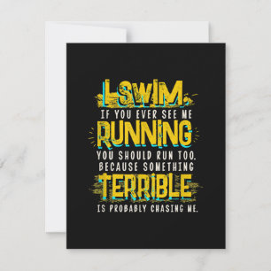 Funny Swimming Gift For Swimmer Invitation