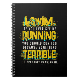 Funny Swimming Gift For Swimmer Notebook
