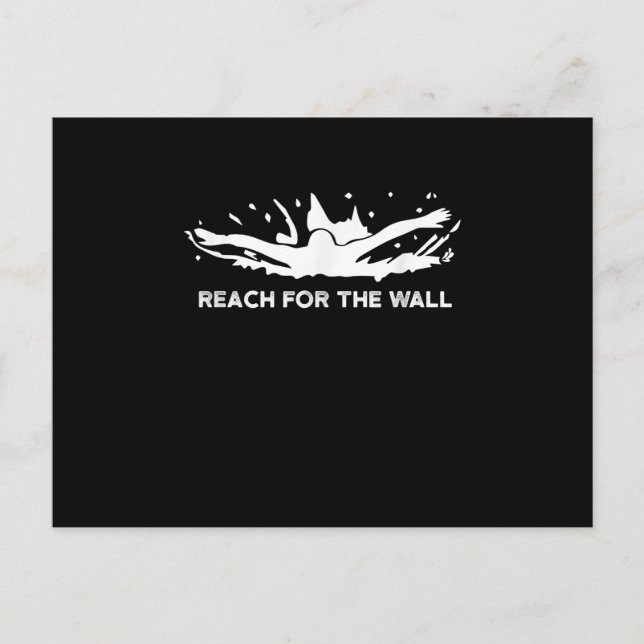 Funny Swimming  Gift  Swimmer Sport Swim Team Announcement Postcard (Front)