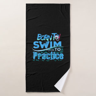 Funny Swimming Gift Swimming Design Bath Towel