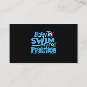 Funny Swimming Gift Swimming Design Enclosure Card
