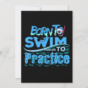 Funny Swimming Gift Swimming Design Holiday Card