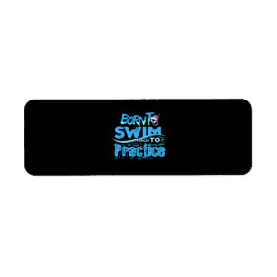 Funny Swimming Gift Swimming Design Return Address Label