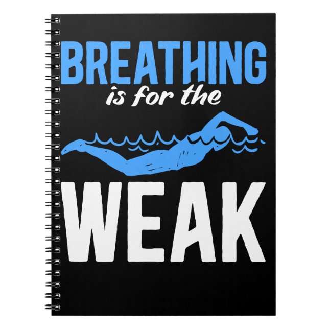 Funny Swimming Humour Swimmer Notebook (Front)