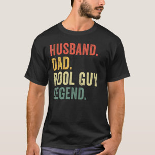 Funny Swimming Husband Dad Pool Guy Legend Vintage T-Shirt