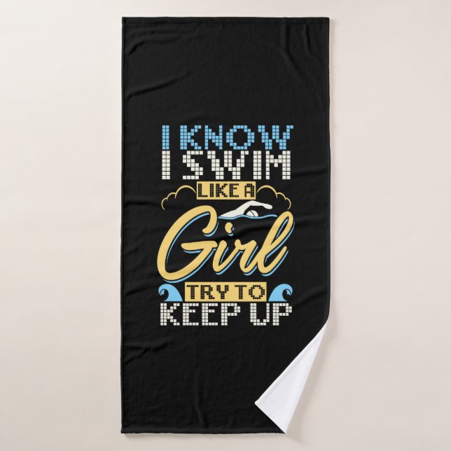 Funny Swimming Quote Bath Towel (Bath Towel)