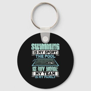 Funny Swimming Quote Key Ring