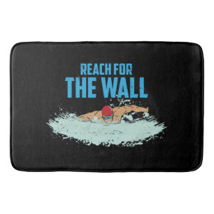 Funny Swimming Quote Swimmer Gift Bath Mat