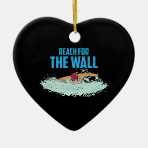 Funny Swimming Quote Swimmer Gift Ceramic Ornament