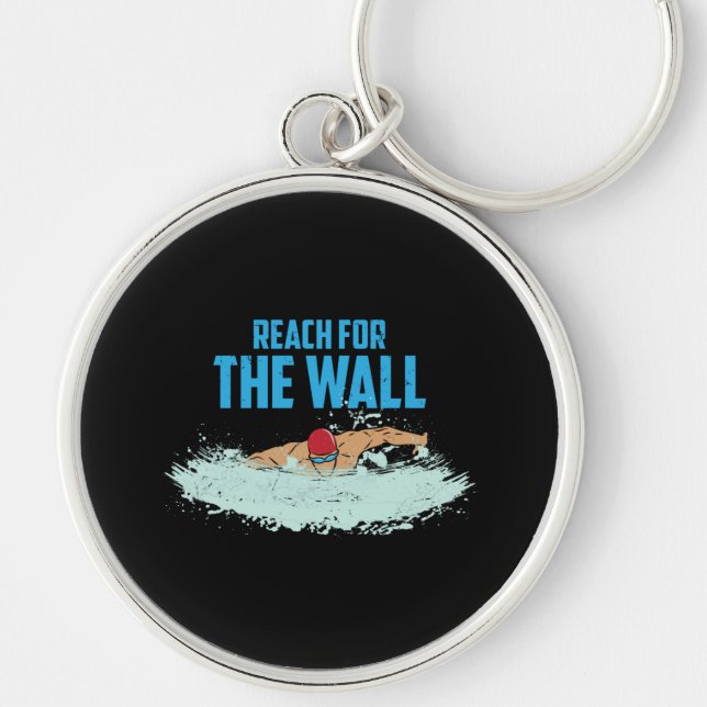 Funny Swimming Quote Swimmer Gift Key Ring (Front)