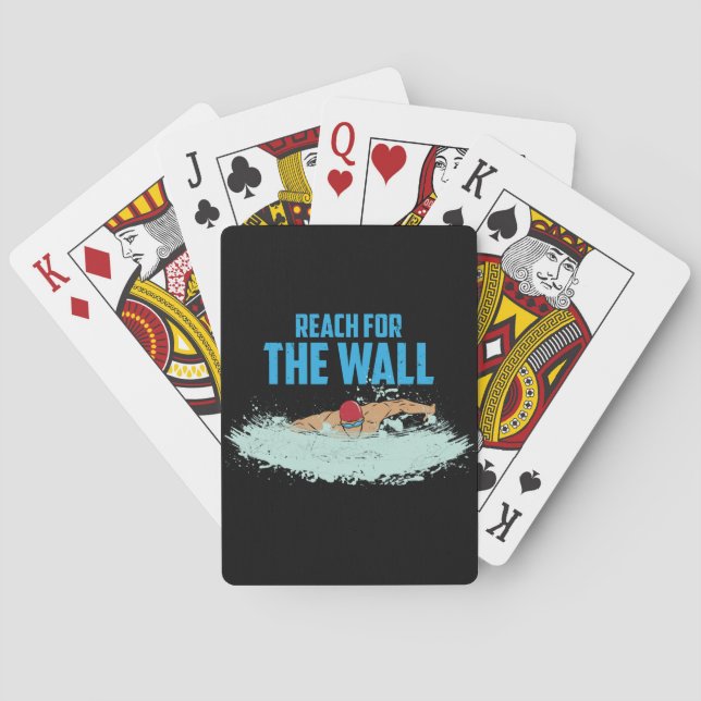 Funny Swimming Quote Swimmer Gift Playing Cards (Back)