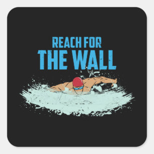 Funny Swimming Quote Swimmer Gift Square Sticker