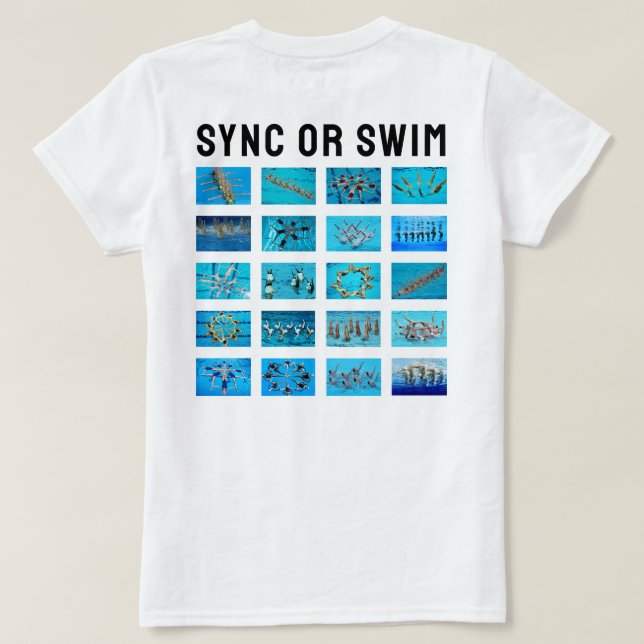 Funny Swimming T-Shirt (Design Back)