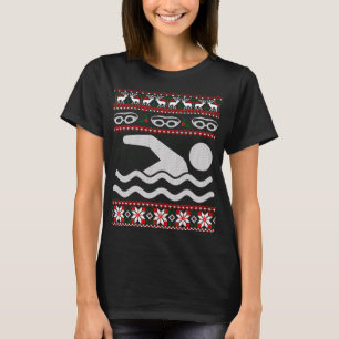 Funny Swimming Ugly Christmas Sweater