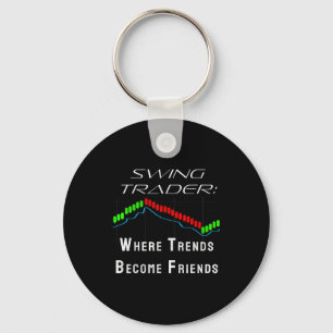 Funny Swing Trader Trading Stock Market Key Ring