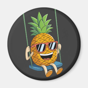 funny swinging pineapple swinger magnet
