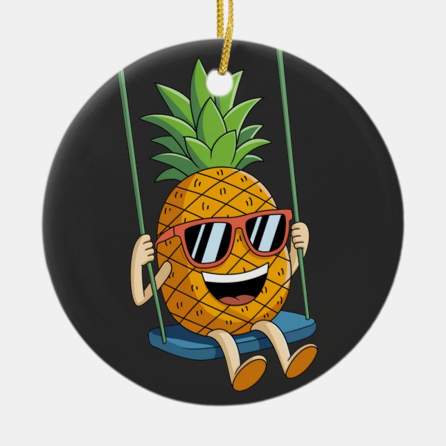 funny swinging pineapple swinger Ornaments (Front)
