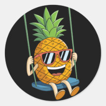 funny swinging pineapple swinger Sticker