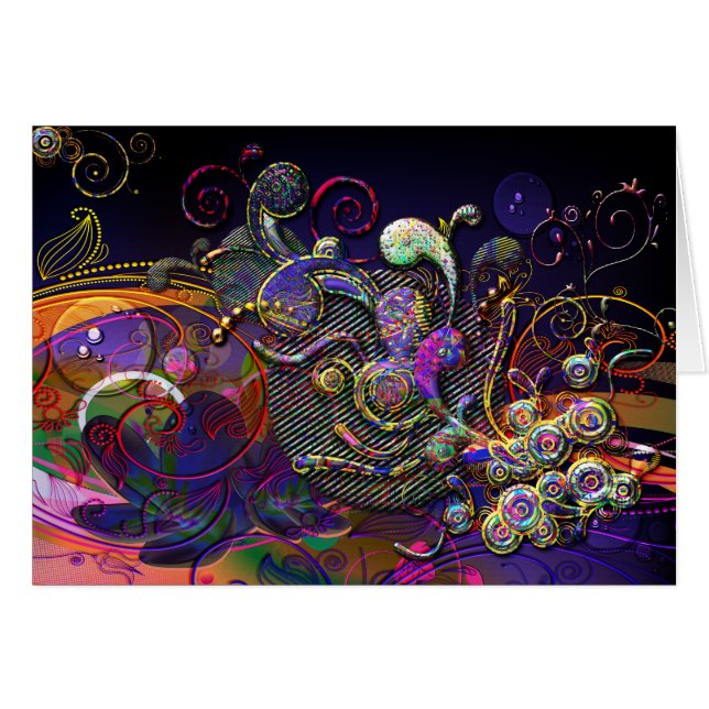 Funny Swirls Abstract Modern Art (Front Horizontal)