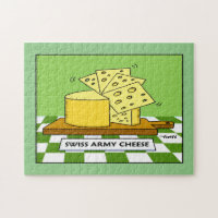 Funny Swiss Army Cheese Cartoon