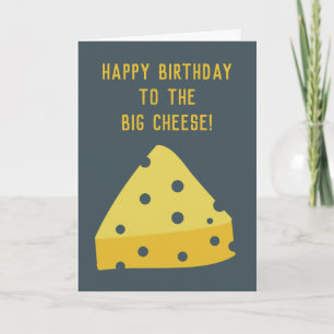 Funny Swiss Cheese Illustrated Personalized Card