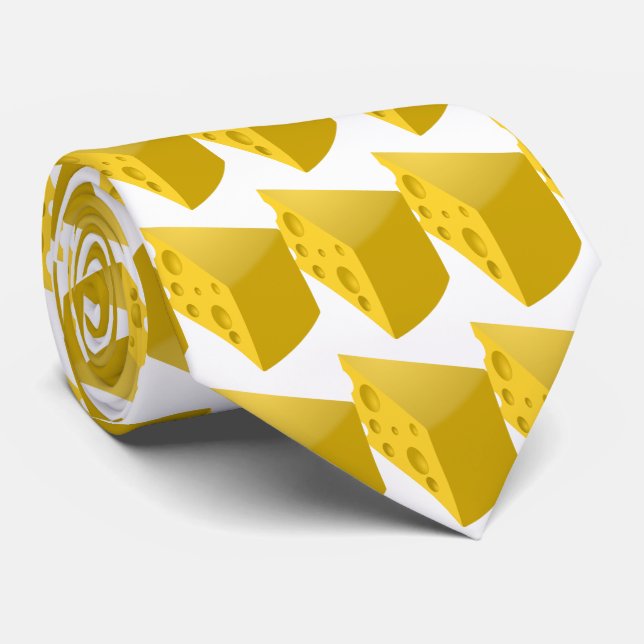 Funny Swiss gourmet cheese Tie (Rolled)