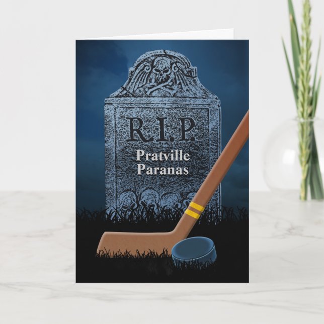 Funny Sympathy Card For Opponent's Hockey Team (Front)