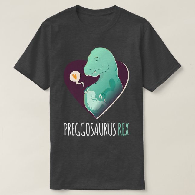Funny T Re Dinosaur Baby Pregnancy Announcement Pr T-Shirt (Design Front)
