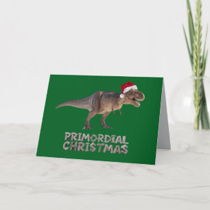 Funny T-Rex Christmas Holiday  Card