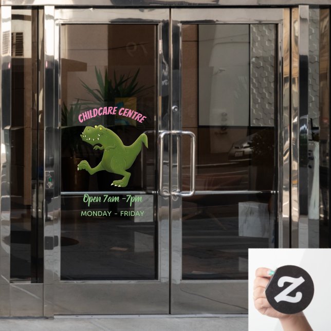 Funny T rex dinosaur cartoon humour (Office Door)