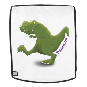 Funny T rex dinosaur cartoon humour Backpack