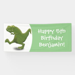 Funny T rex dinosaur cartoon humour Banner