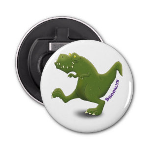 Funny T rex dinosaur cartoon humour Bottle Opener