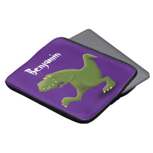 Funny T rex dinosaur cartoon humour Laptop Sleeve