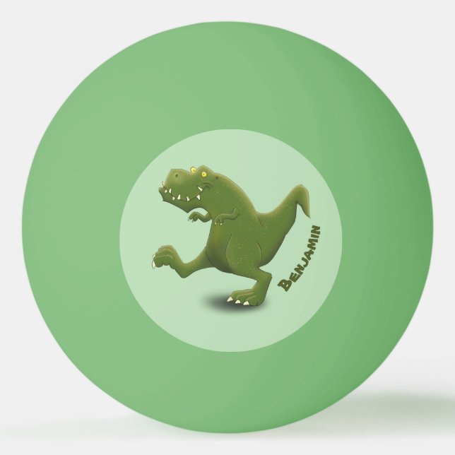 Funny T rex dinosaur cartoon humour Ping Pong Ball (Front)